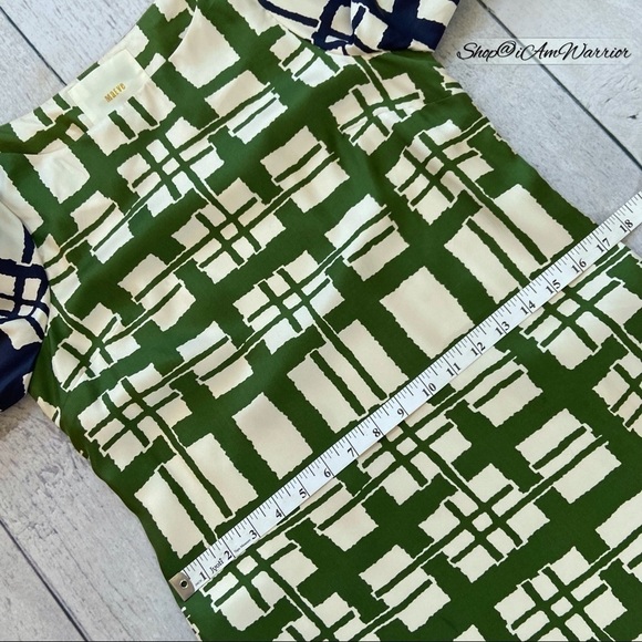 Anthropologie Maeve NWT silk windowpane elbow sleeve shift dress shop@iamwarrior - Picture 7 of 11